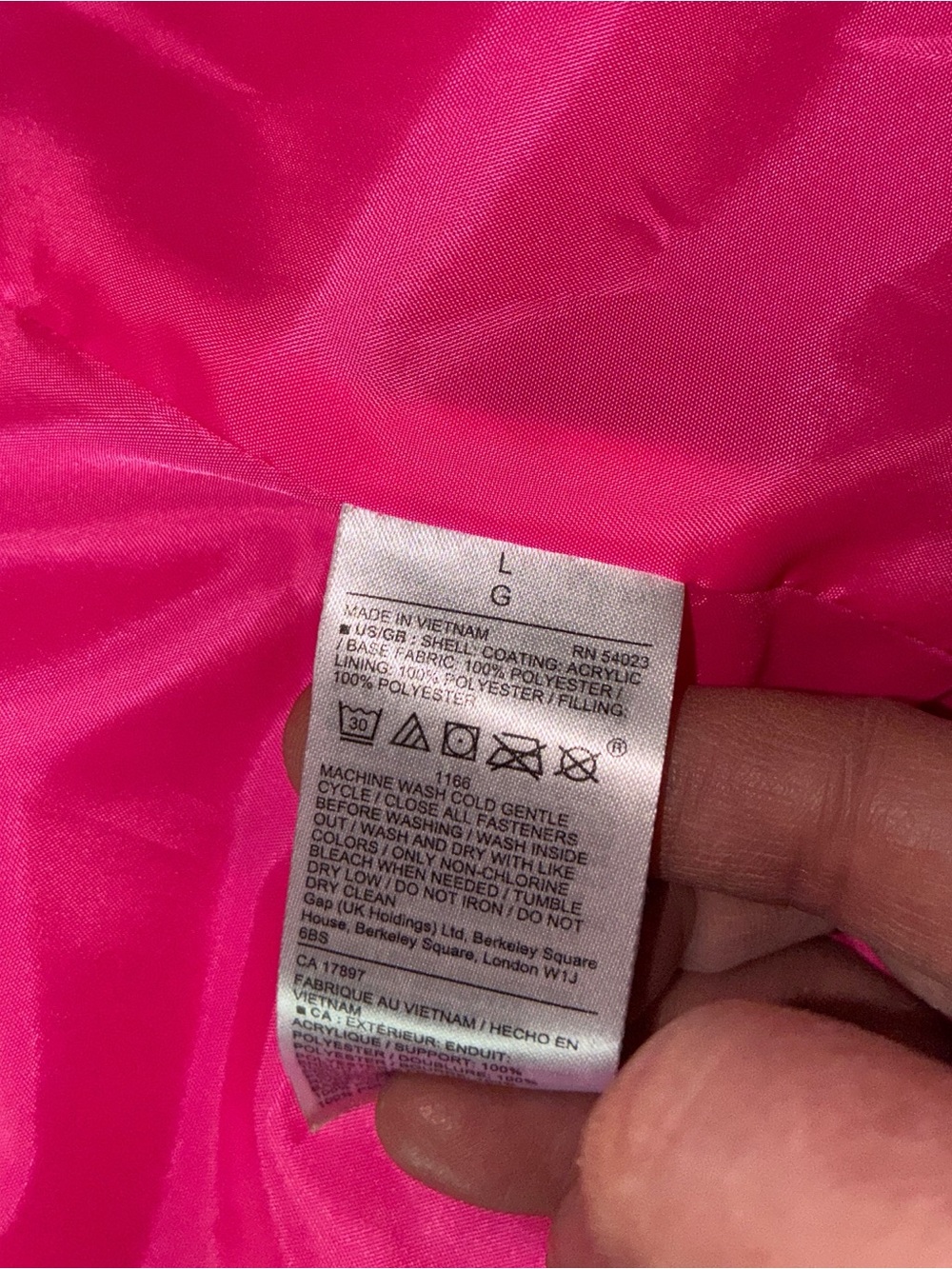 GAP Neon Pink Quilted Puffer Vest - Picture 5 of 8